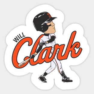 Will Clark Caricature Sticker